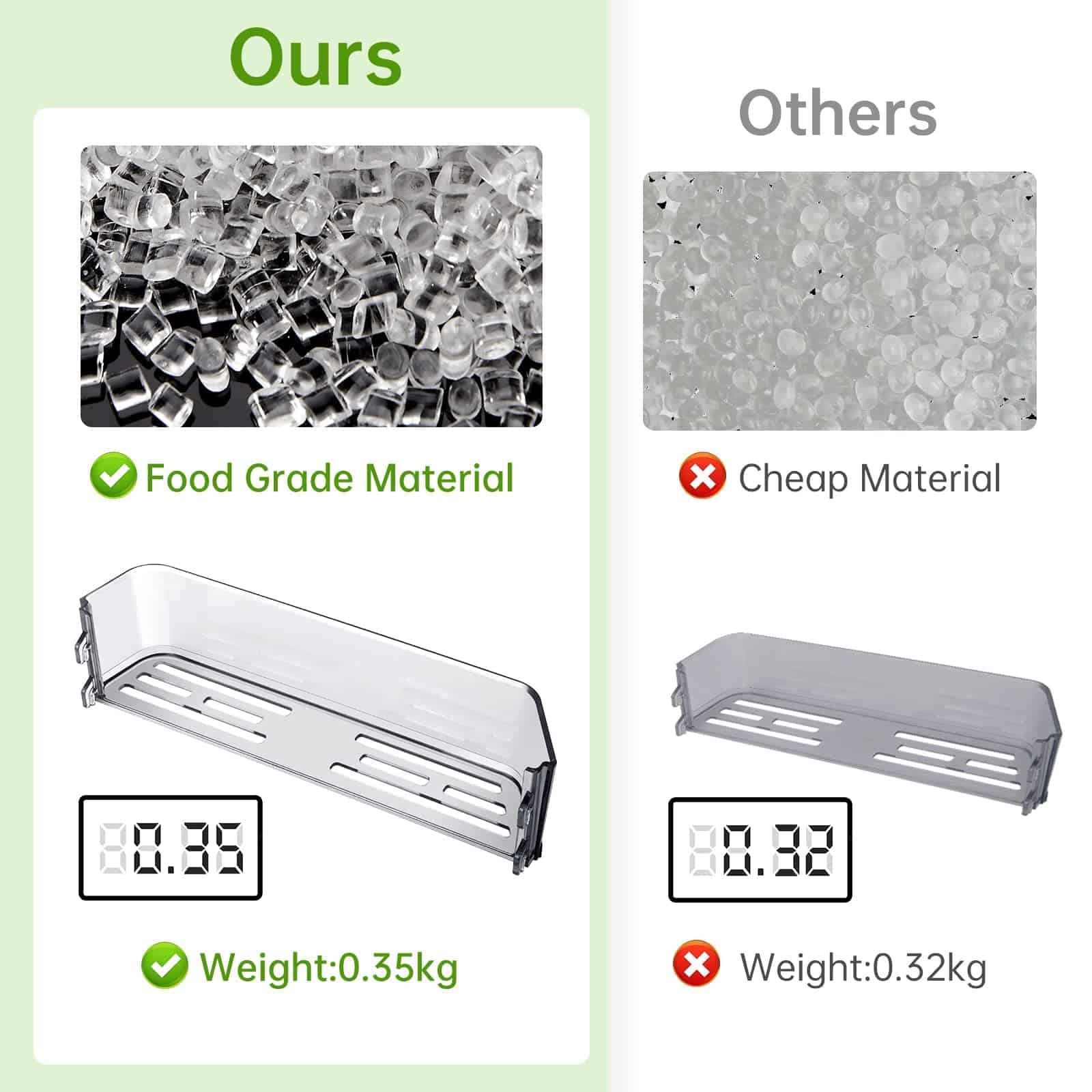 Bandeja de estante de puerta de actualización 2025 - Imagen 6