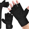 Guantes de Levantamiento de Pesas RDX -NEGRO