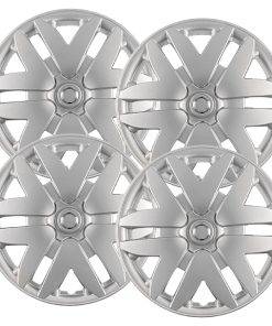 Juego de 4 tapacubos/ cubre ruedas plateados de 16 pulgadas