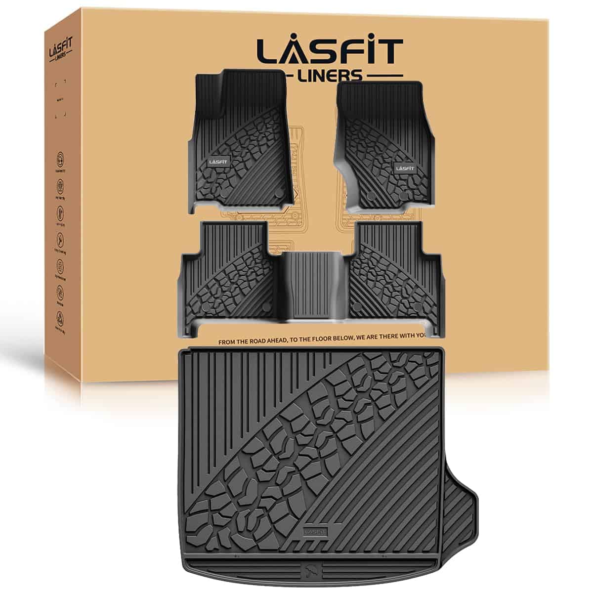 Tapetes de Piso y Tapete de Maletero LASFIT para Jeep Grand