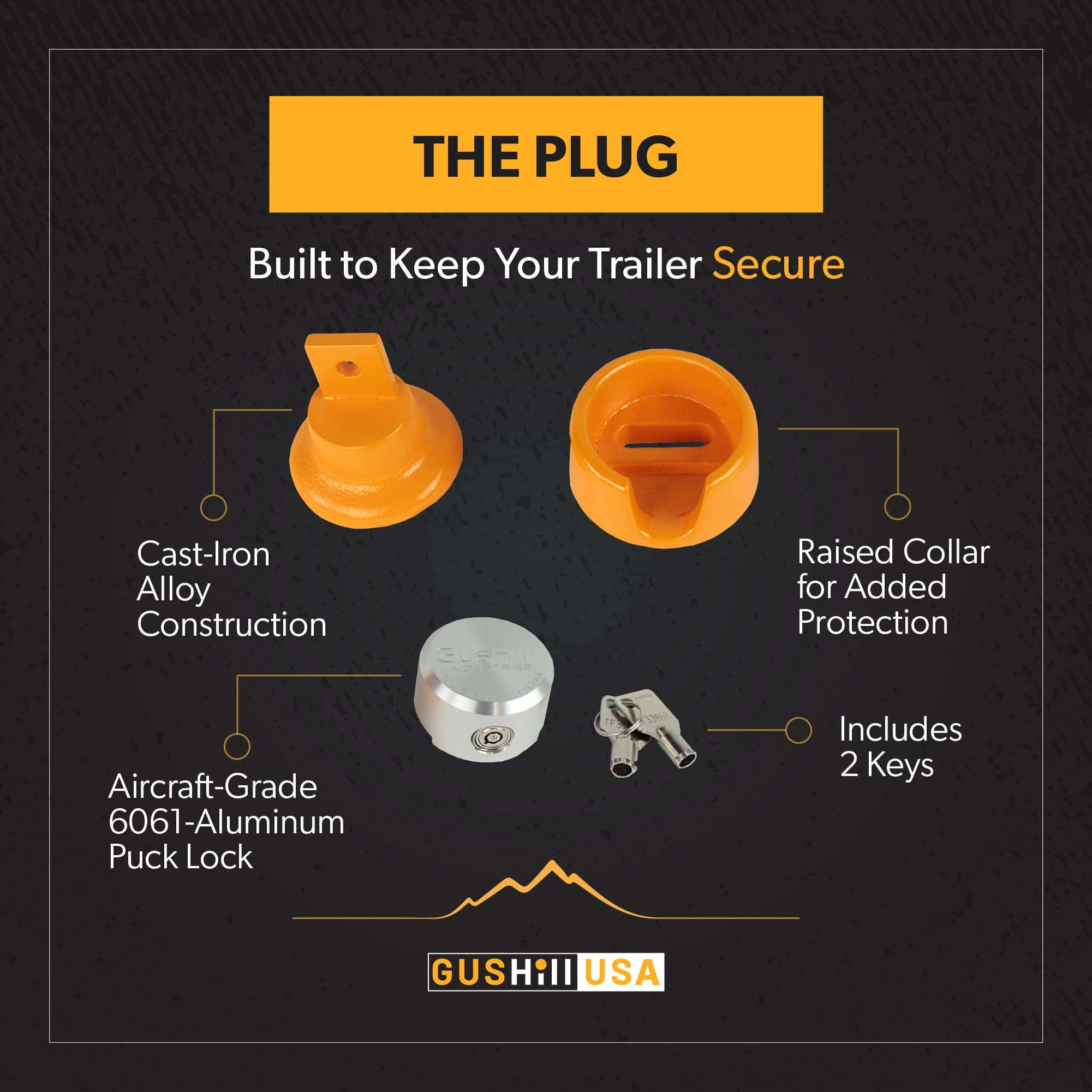 Candado para Anillo Luneta de Remolque The Plug de GusHill - Imagen 3