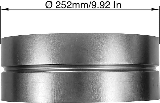 Conector de conducto de ventilación metálico de 10 pulgadas - Imagen 8