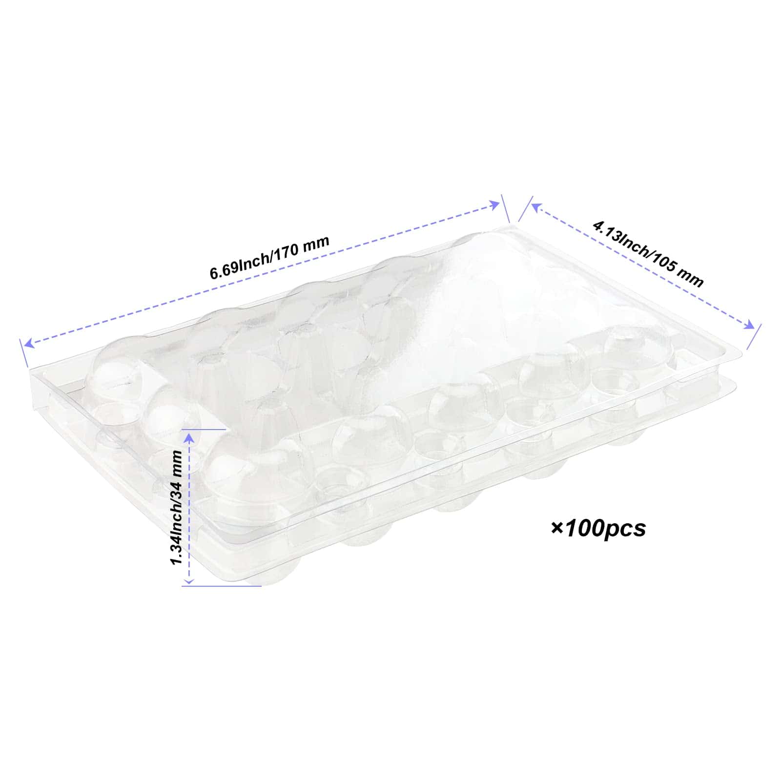 MAHIONG 100 Pack de Cartones para Huevos de Codorniz, - Imagen 3