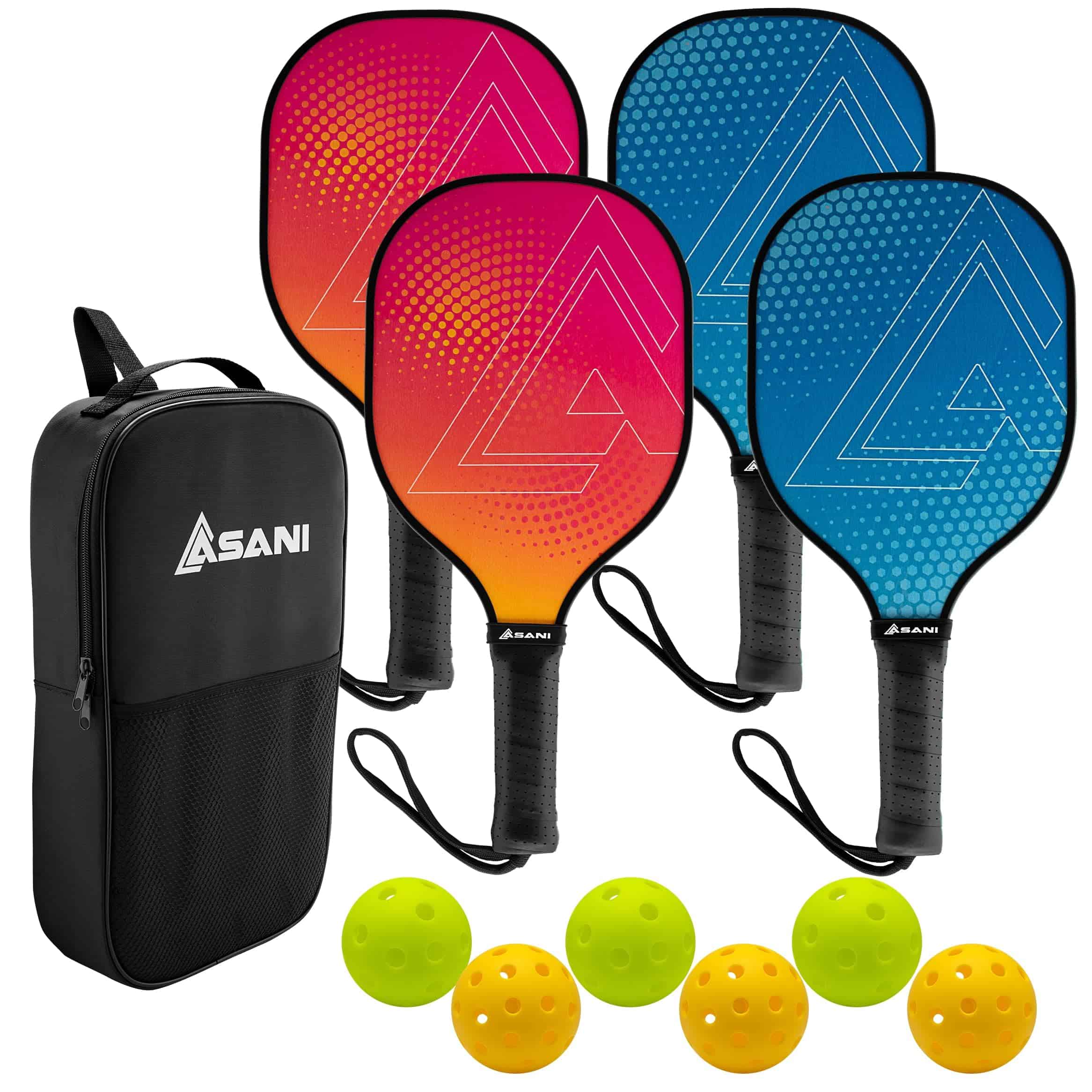 Set de Paletas de Pickleball Asani de 4- Construcción de