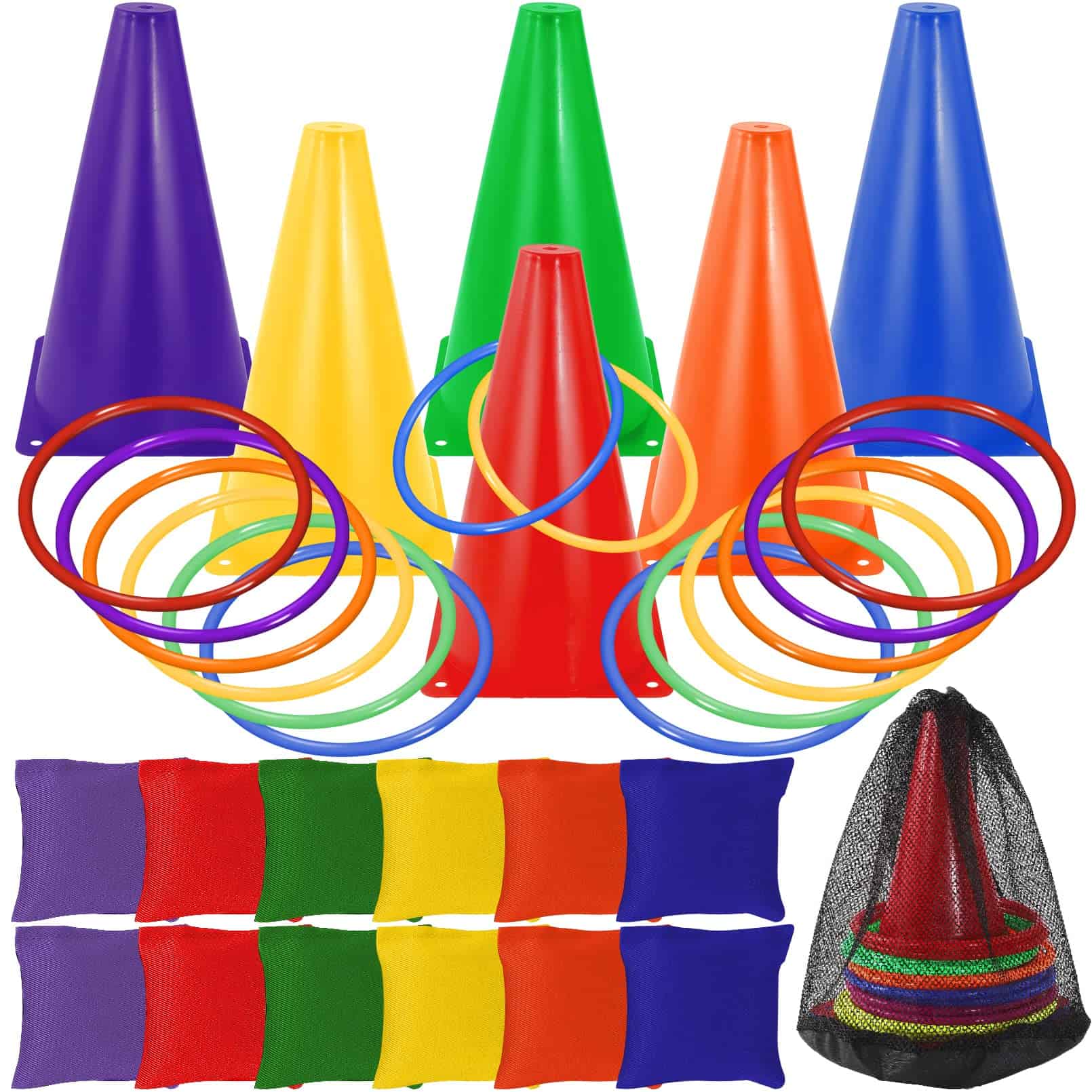 Juego de Lanzamiento de Anillos 3 en 1 Combo Carnival Set