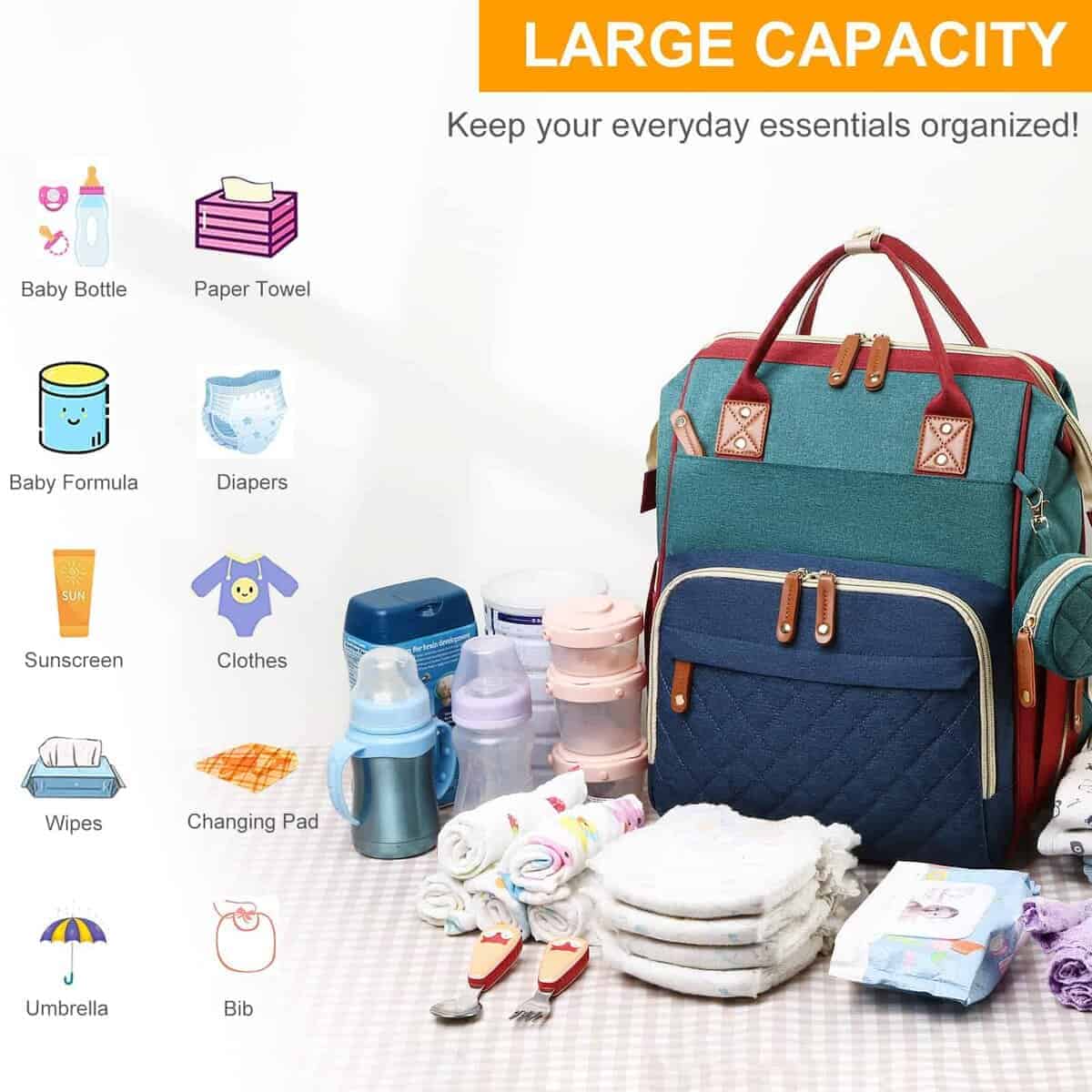 Mochila para pañales con estación de cambio, 3 en 1 - Imagen 3