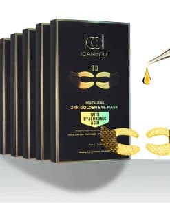 Mascarilla de Ojos de Oro de 24K para Ojeras e Hinchazón,