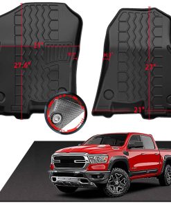 Tapetes de piso para camioneta de goma 3D antideslizantes