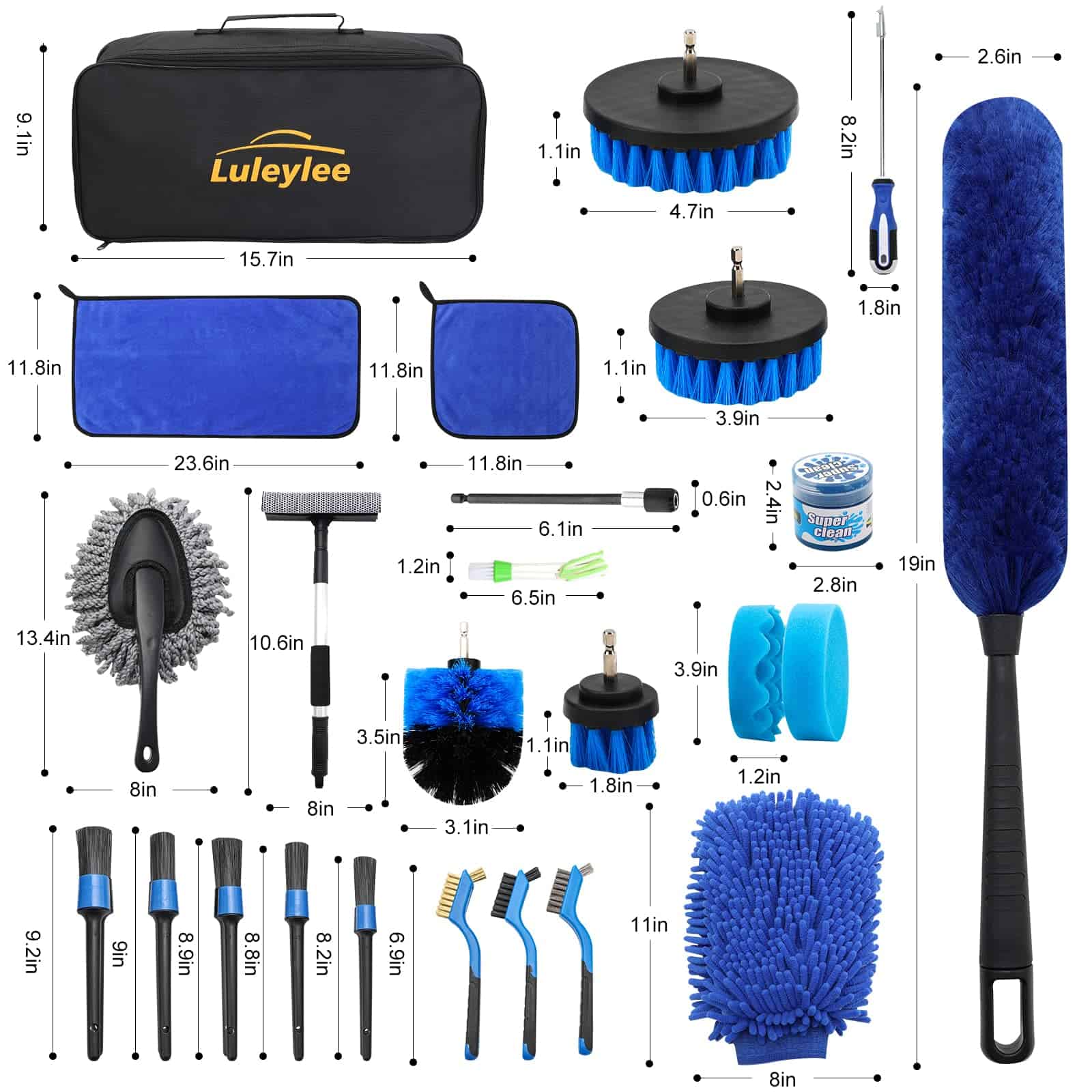 Set de Cepillos para Detallar, Kit de Detallado de 30 - Imagen 9