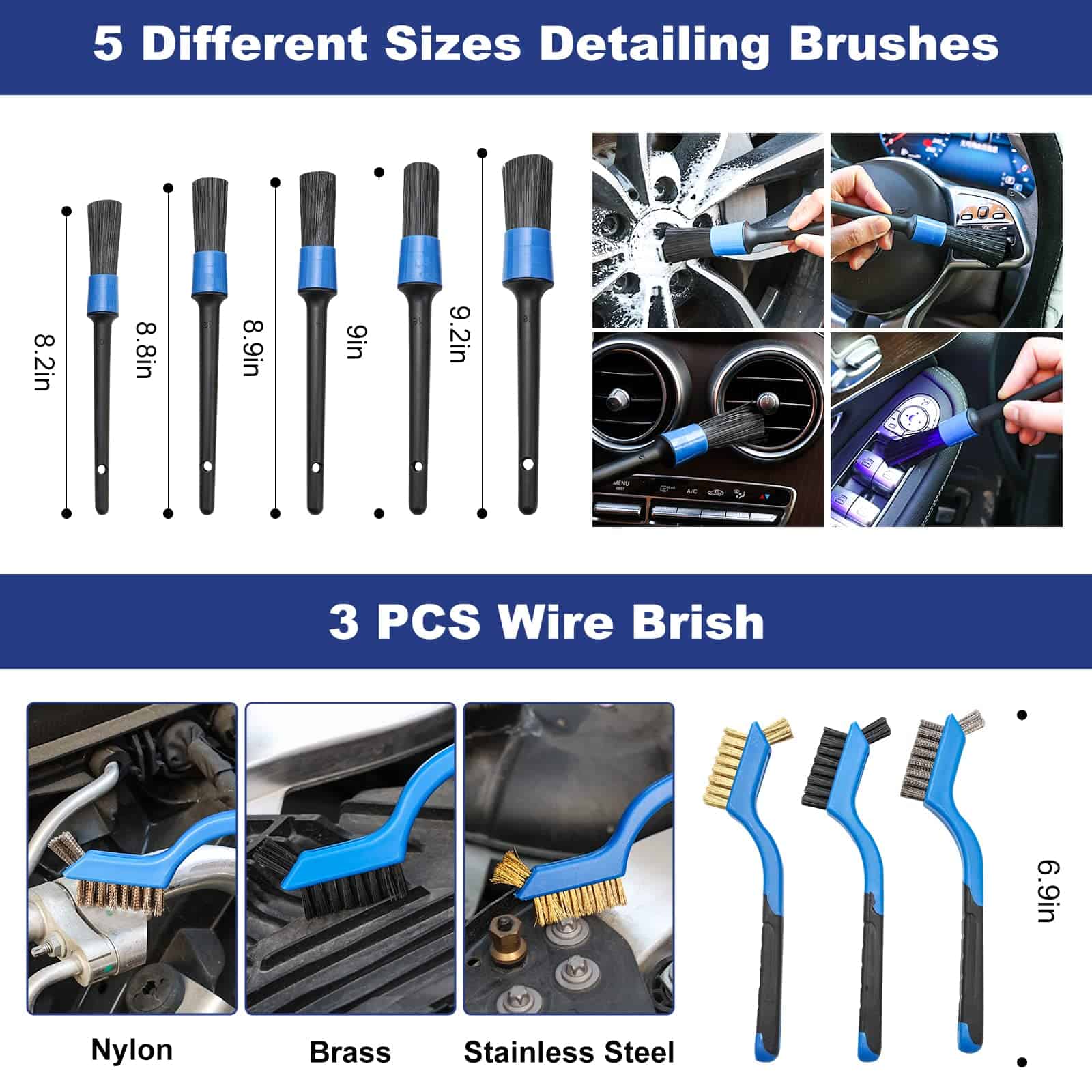 Set de Cepillos para Detallar, Kit de Detallado de 30 - Imagen 3