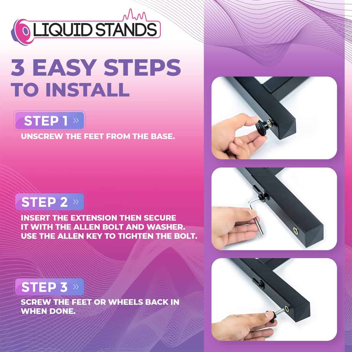 Extensor de Soporte para Piano Liquid Stands para mayor - Imagen 4