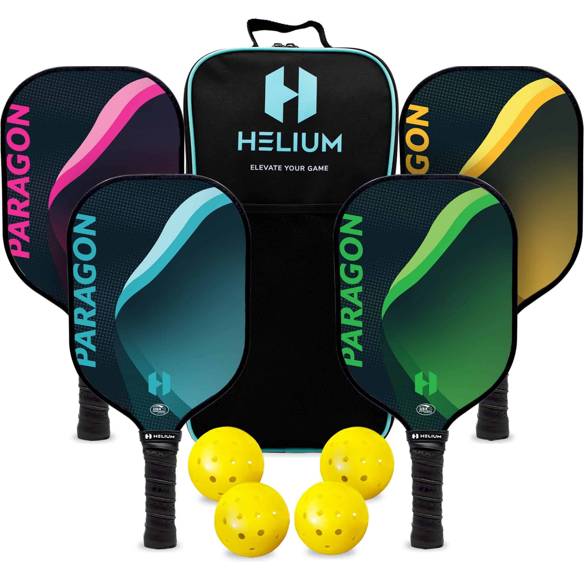 Set de 4 palas de pickleball Helium - Certificadas por la