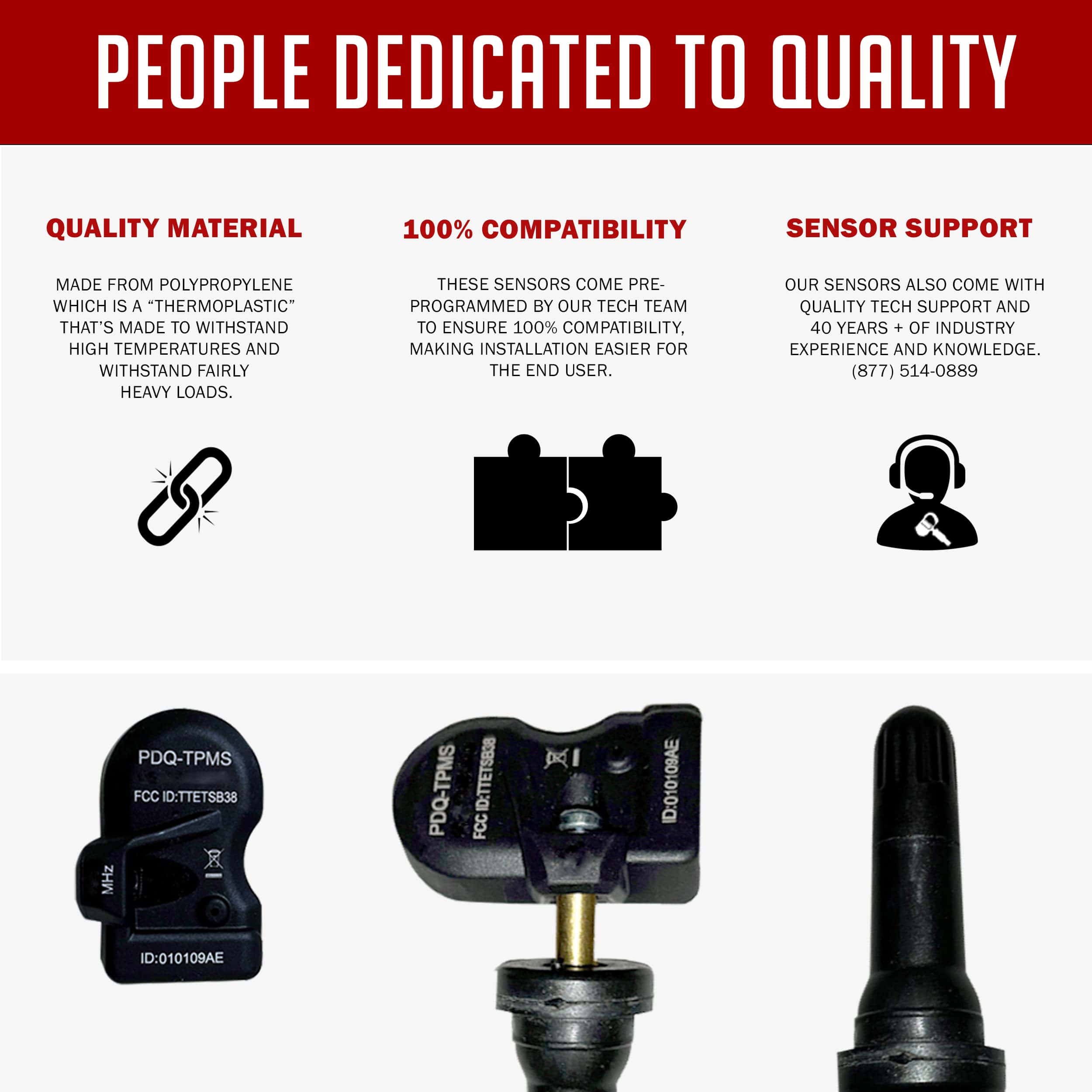 Sensor de presión de neumáticos PDQ TPMS 433 MHZ Paquete de - Imagen 4