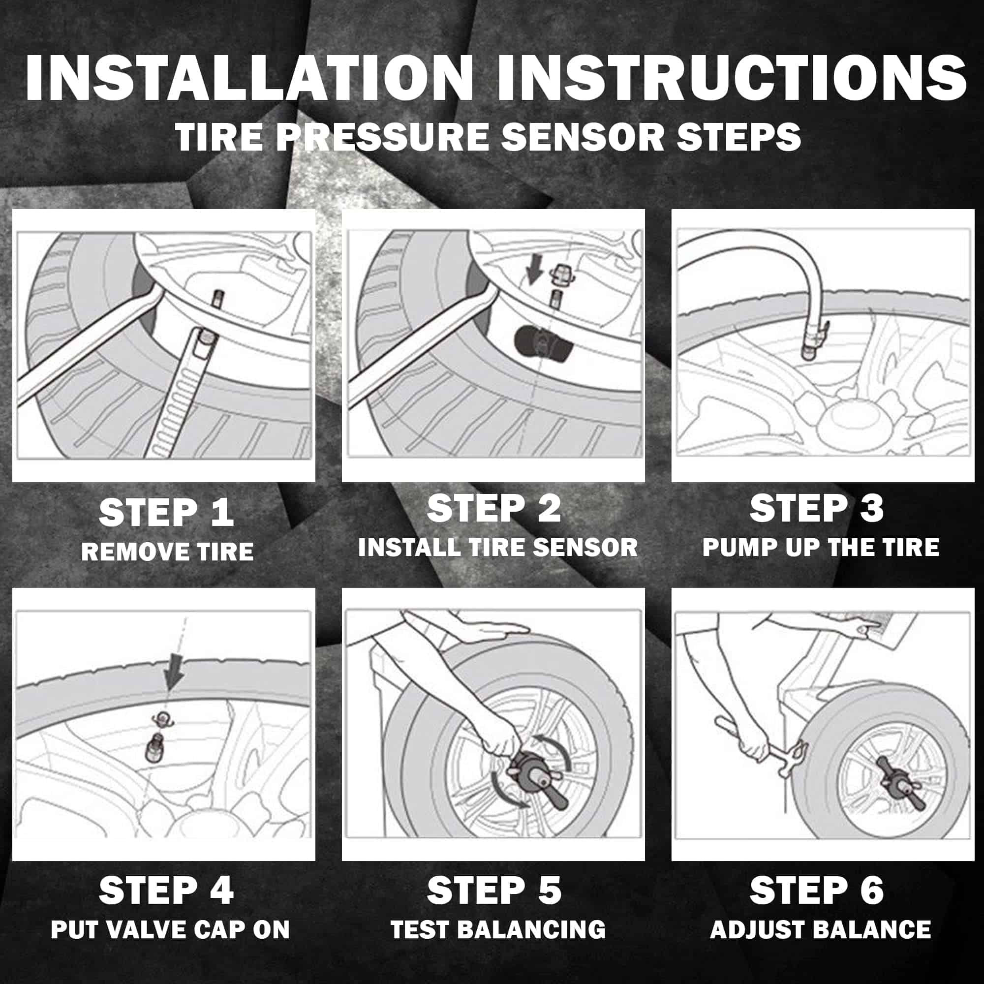Sensor de presión de neumáticos PDQ TPMS 433 MHZ Paquete de - Imagen 7