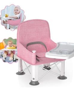 Silla elevadora de viaje para bebé con -Rosa