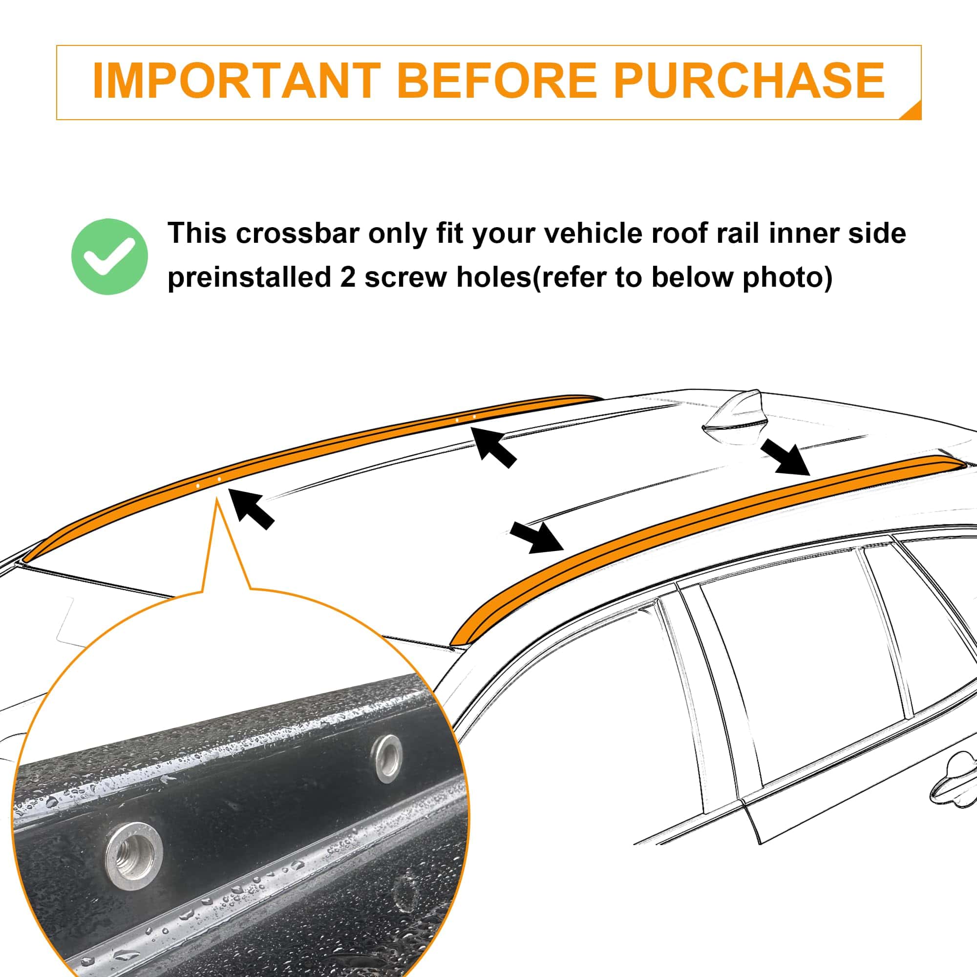 Autekcomma Barras Transversales de Techo de Alta - Imagen 3