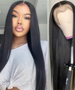 UNANCY Pelucas de Encaje Frontal Recto de Cabello Humano