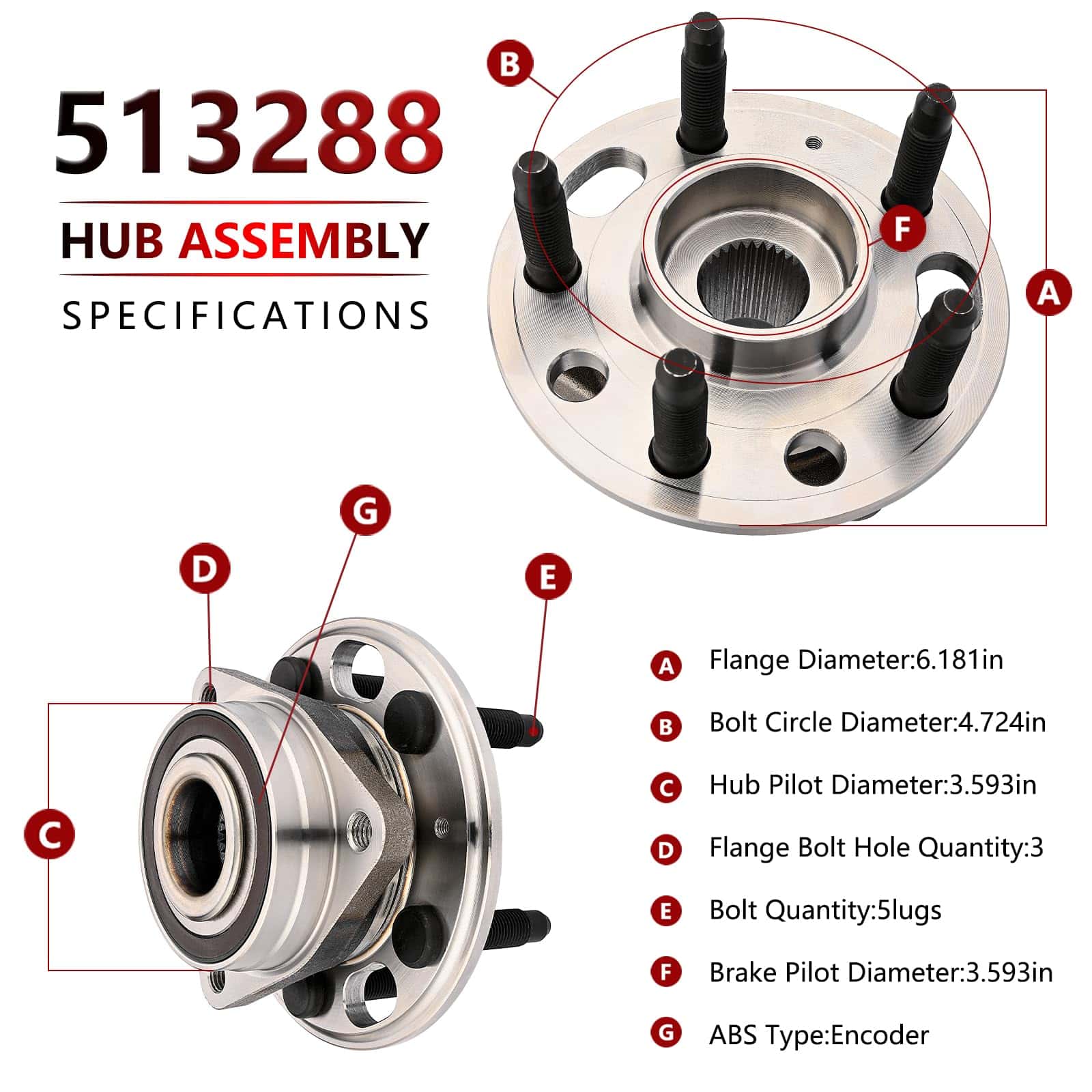 Par(2) de Ensamble de Rueda y Maza Delantera o Trasera - Imagen 5