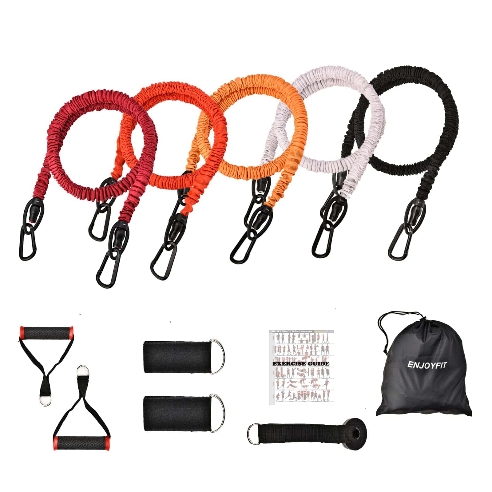 ENJOYFIT 11 PCS Set de Bandas de Resistencia, Tubos de