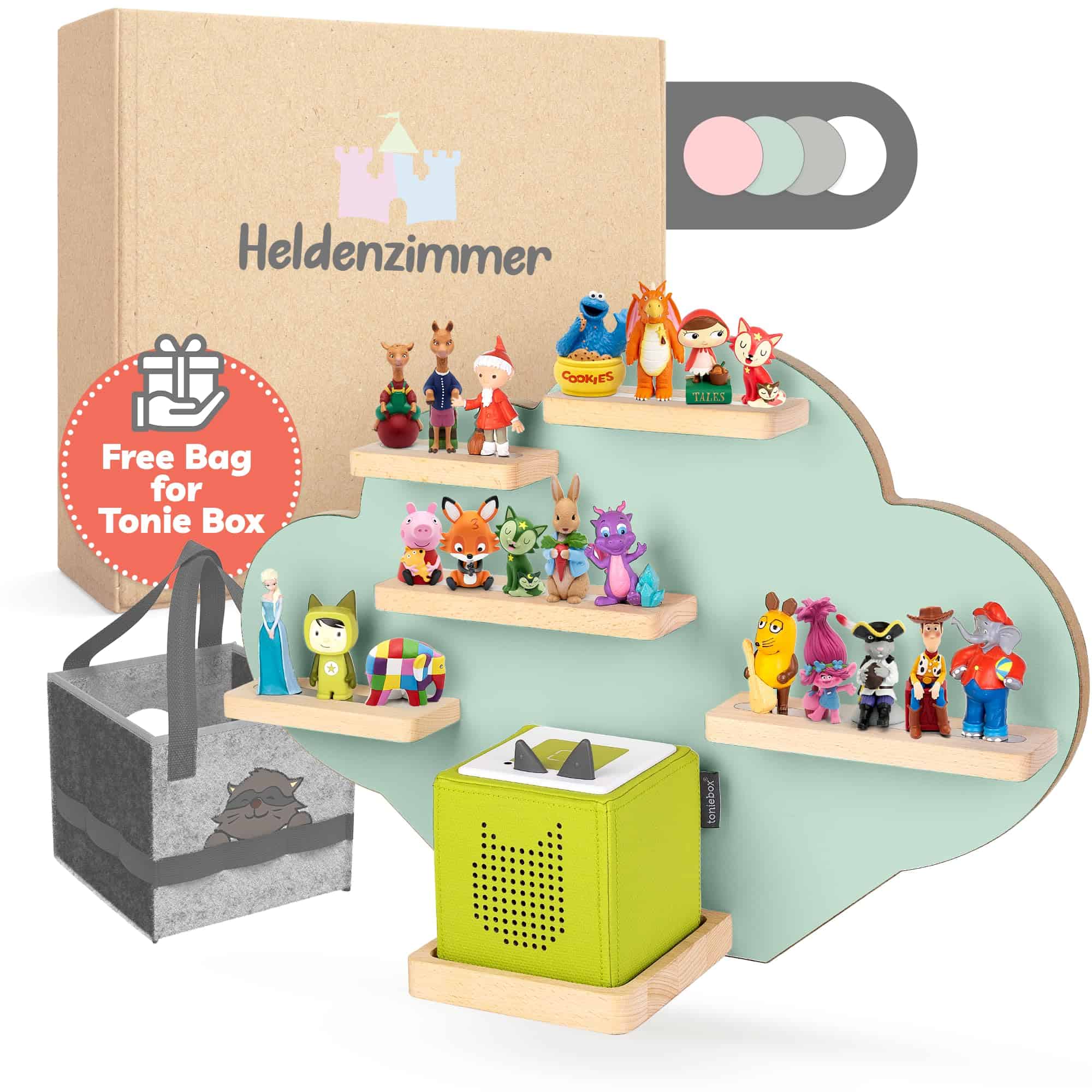 Repisa Heldenzimmer para Tonies y Tonie Box -