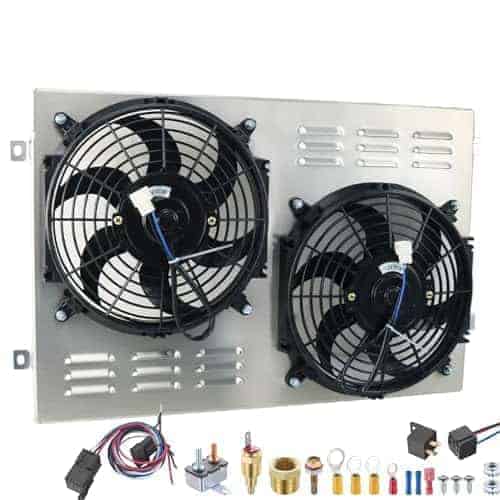 HKAUTOPART Conjunto de radiador de aluminio de rendimiento