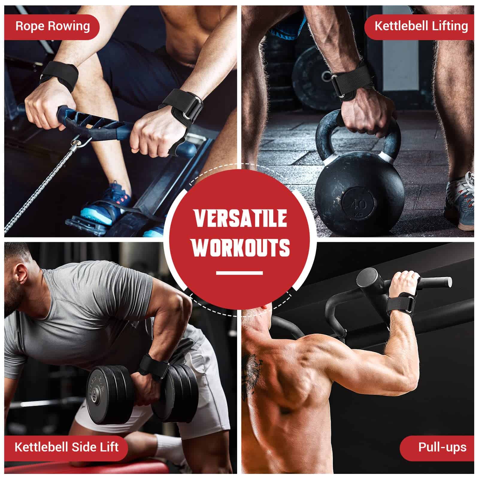 Correa de muñeca para levantamiento de pesas COFOF, Doble - Imagen 8