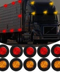 10PCS 2" Luces de Marcador LED Redondas para Remolque, 4