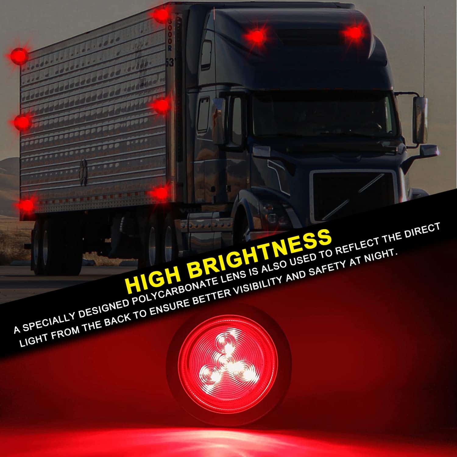 10PCS 2" Luces de Marcador LED Redondas para Remolque, 4 - Imagen 8