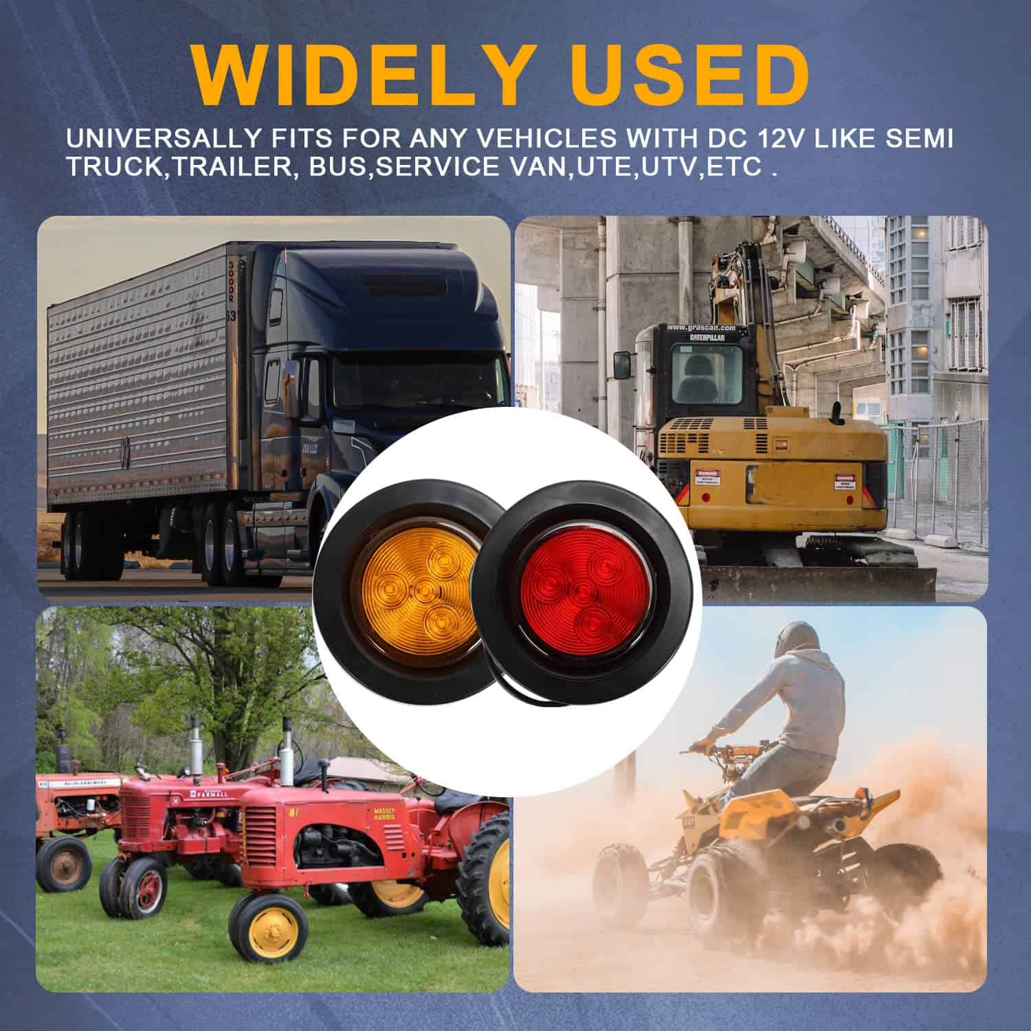 10PCS 2" Luces de Marcador LED Redondas para Remolque, 4 - Imagen 6