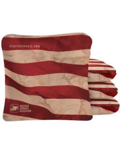 Bolsas de Cornhole Profesionales ACA Synergy -Rojo con Rayas