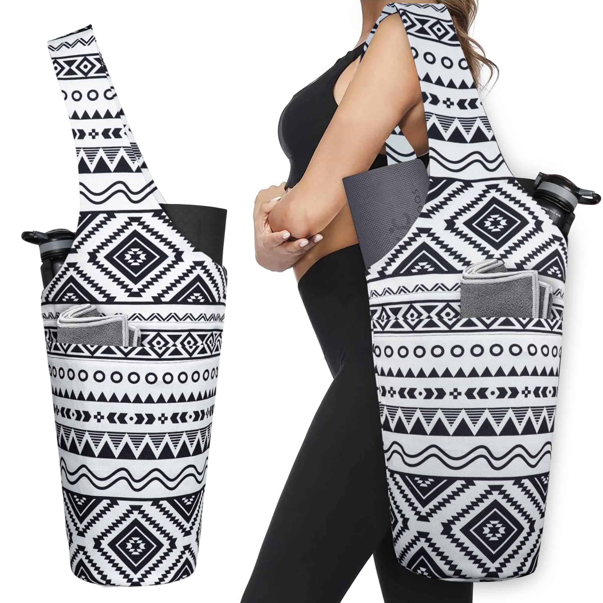 Bolso de Yoga para Tapete - Tote Largo con Bolsillos - Cabe