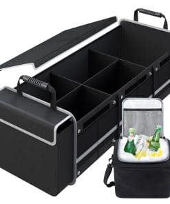 Organizador de maletero para coche, 115L de alta -Negro 115L