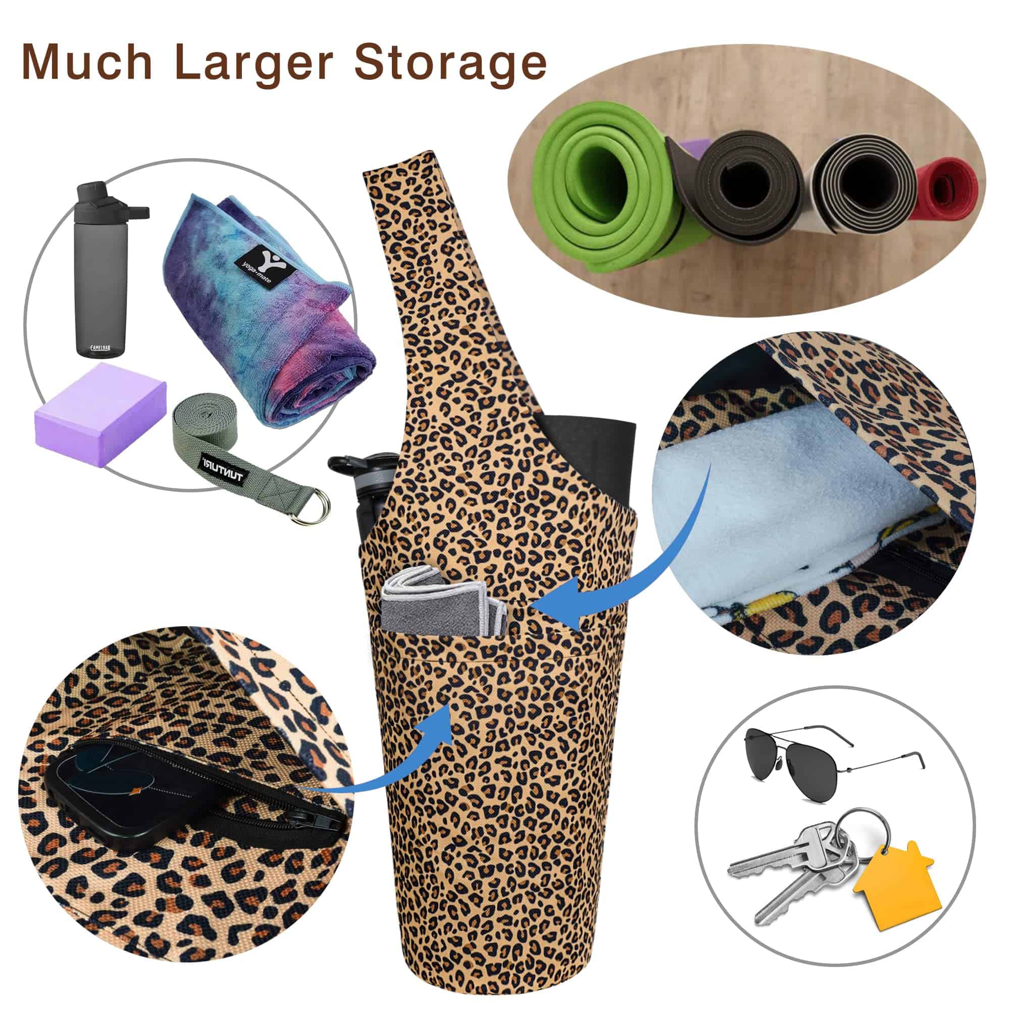 Carrier de tapete de yoga con estampado de leopardo - Bolso - Imagen 7