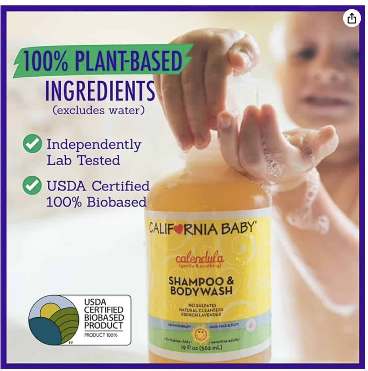Shampoo y Acondicionador California Baby Caléndula Lavanda - Imagen 6