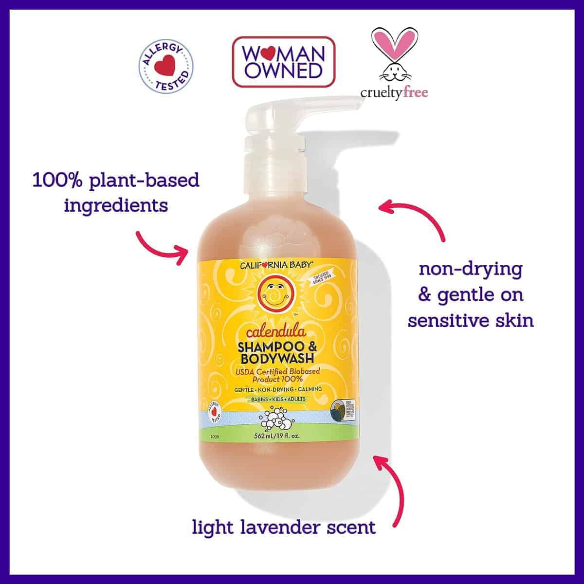 Shampoo y Acondicionador California Baby Caléndula Lavanda - Imagen 7