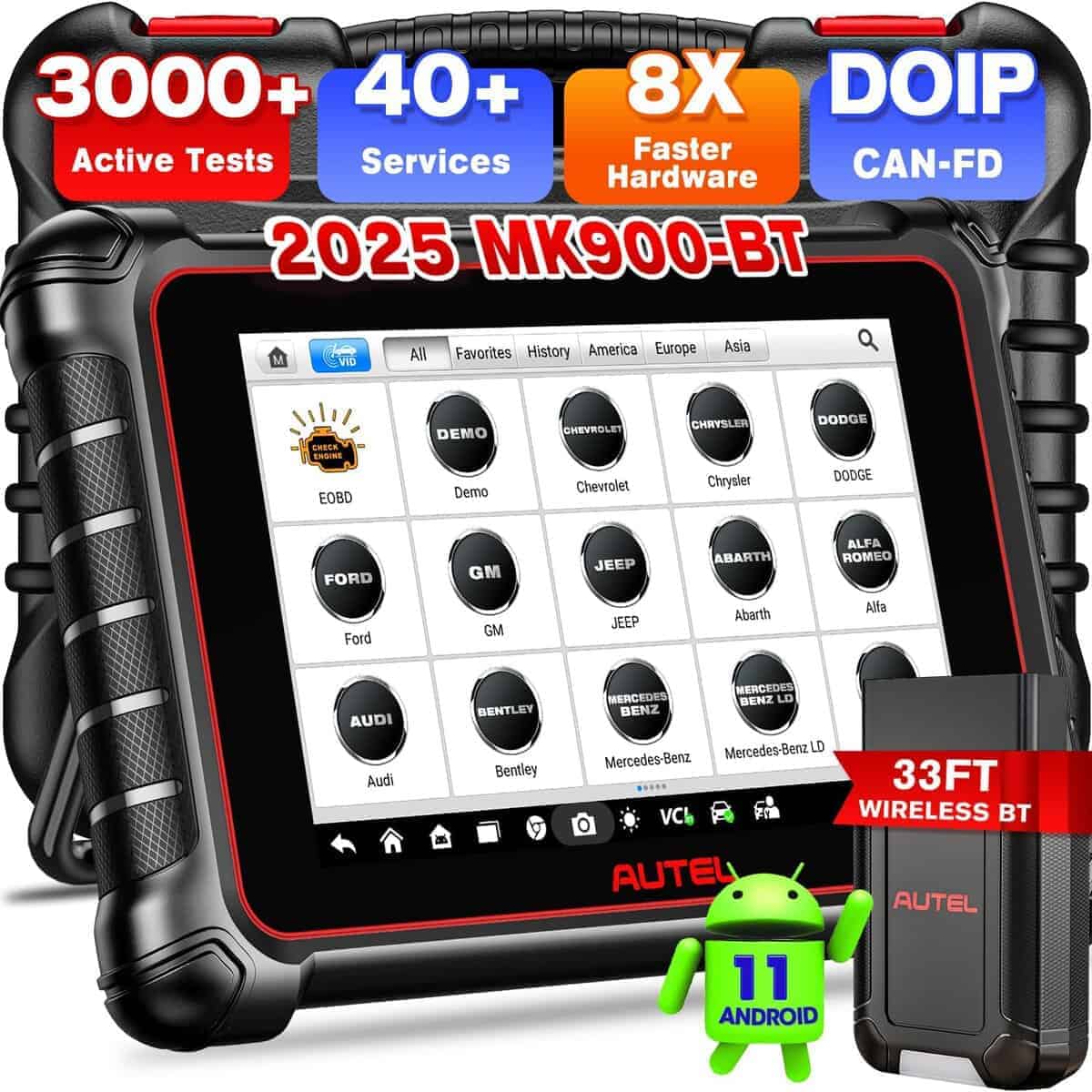 Escáner Autel MaxiCOM MK900BT, 2025 8IN MK900-BT