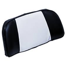 Respaldo de Asiento Negro y Blanco de Vinilo sobre Madera