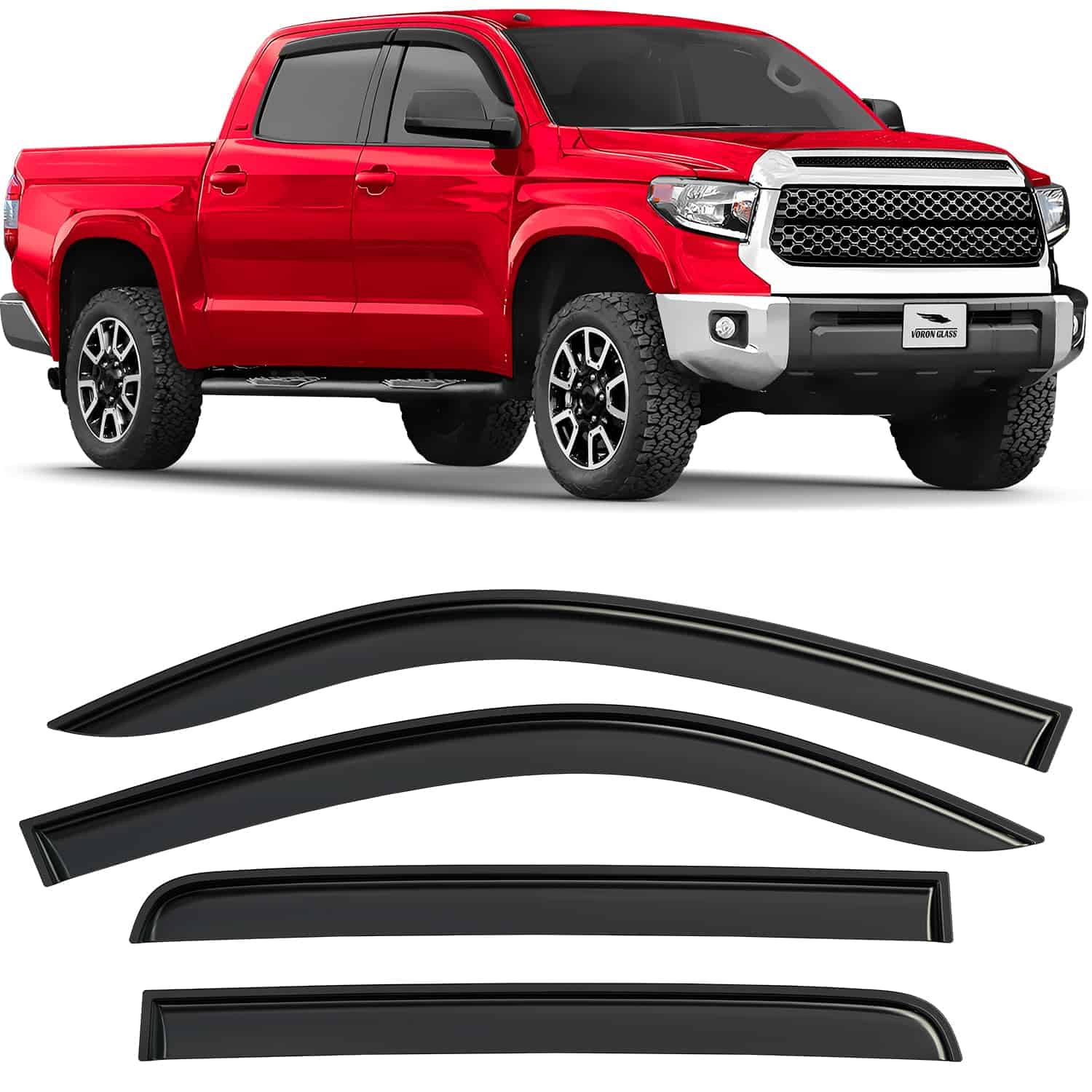 Voron Glass Deflectores de Lluvia Adheridos a la Ventana