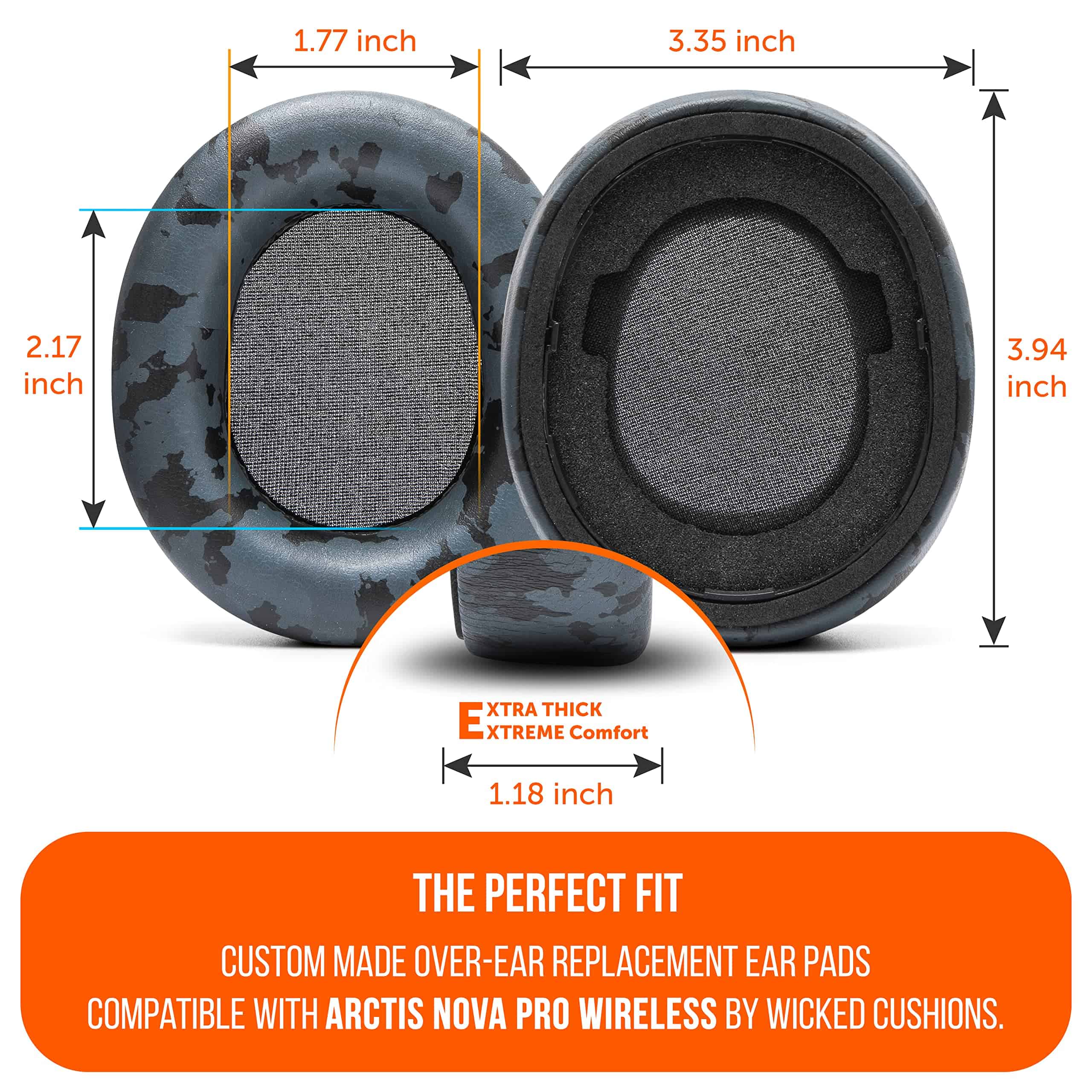 Almohadillas de Repuesto WC Mejoradas para -Camuflaje Negro - Imagen 6