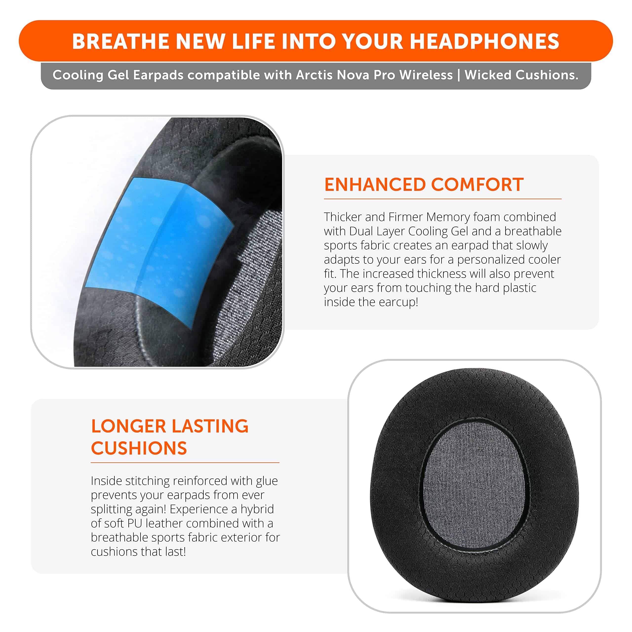 Almohadillas para orejas de gel de enfriamiento WC Freeze - Imagen 5