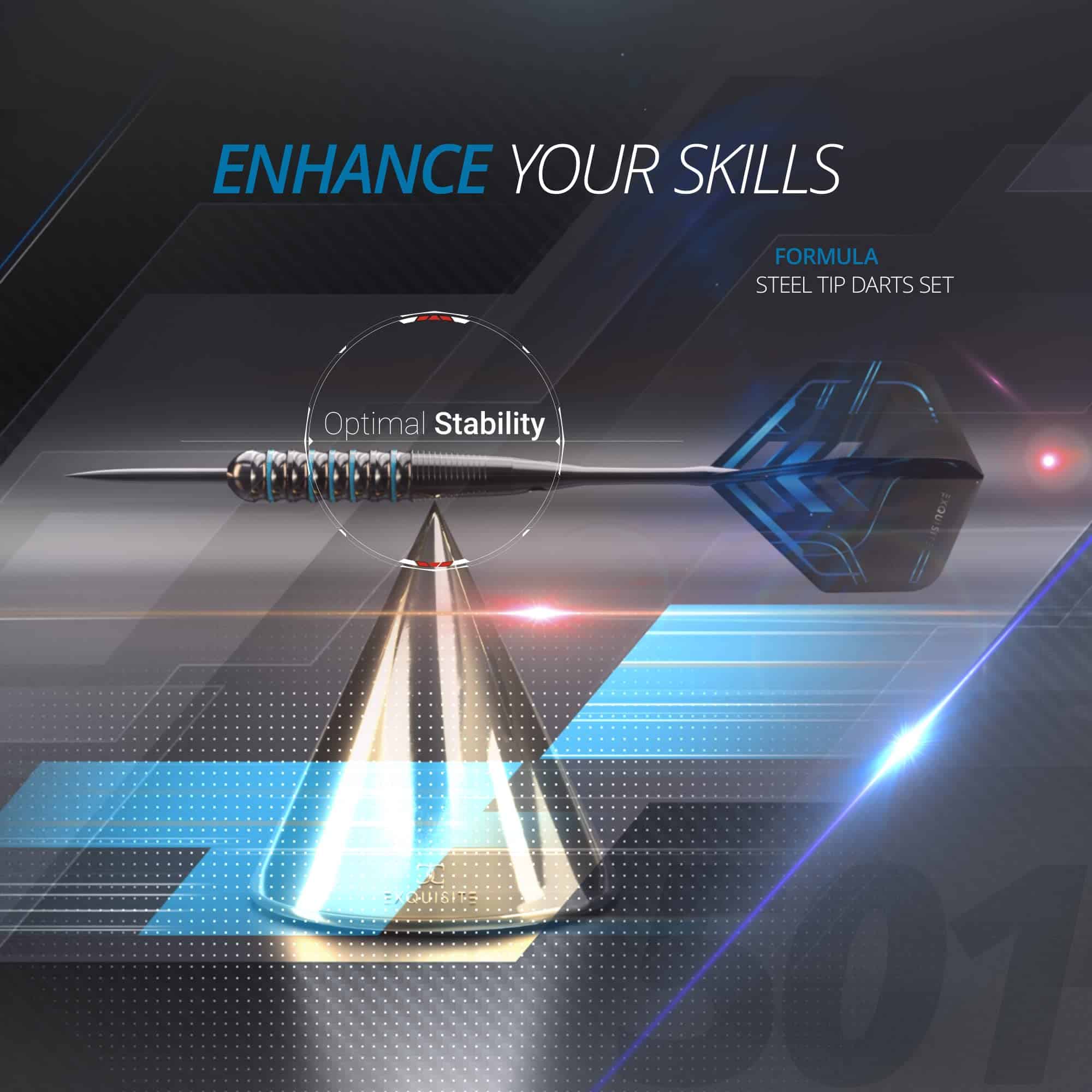 Juego de Dardos CC-Exquisite | Profesional -Azul y Verde - Imagen 6