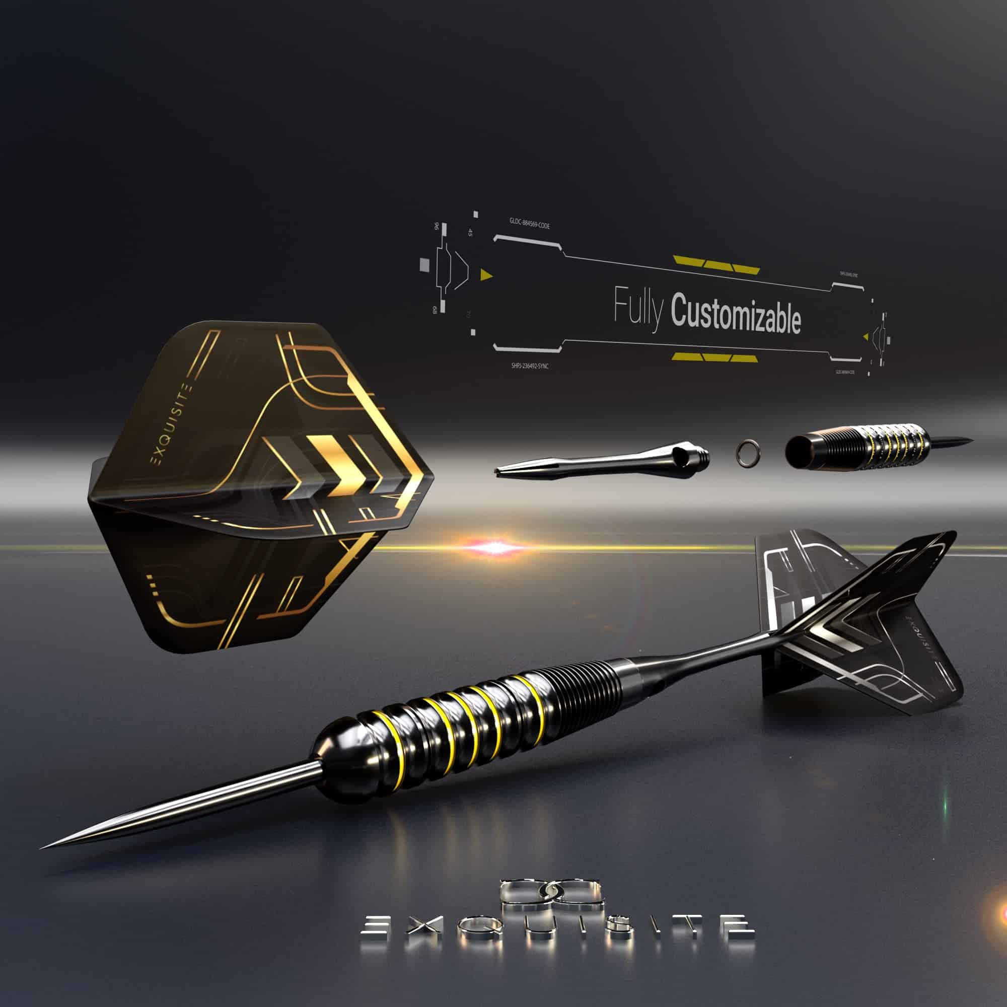 CC-Exquisite Juego de 12 dardos profesionales de punta de - Imagen 5