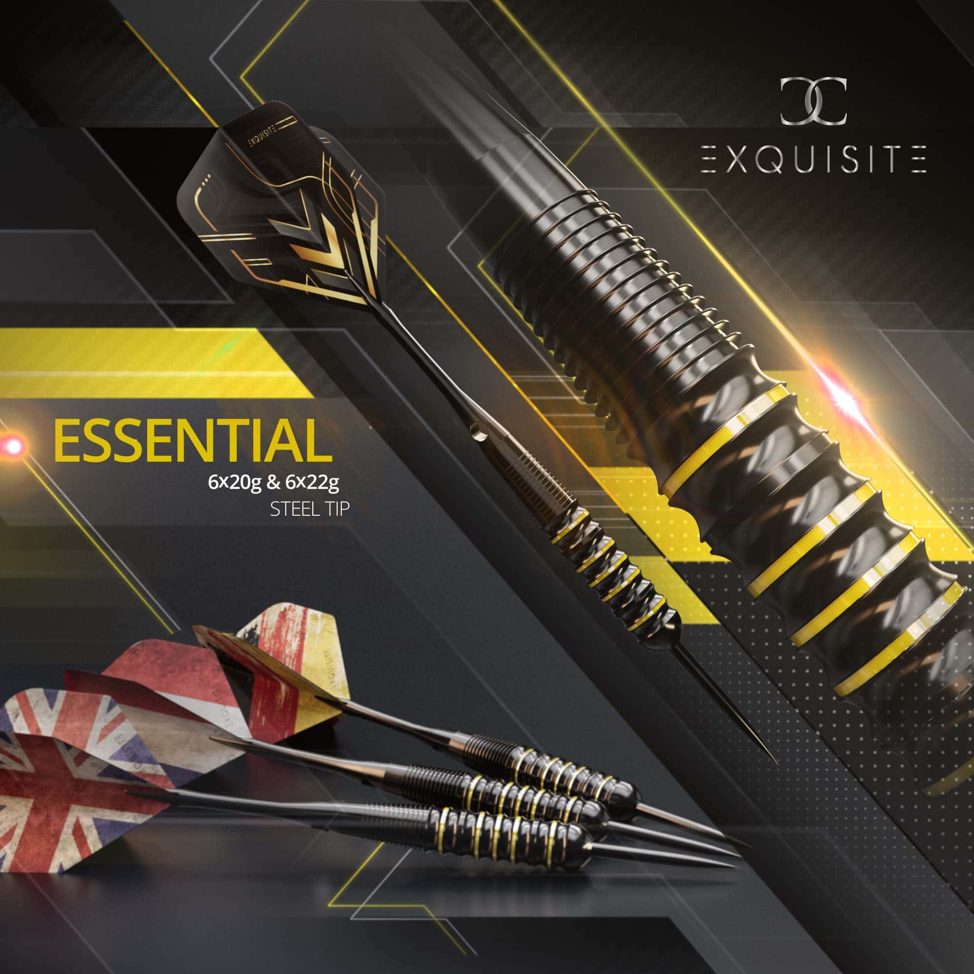 CC-Exquisite Juego de 12 dardos profesionales de punta de - Imagen 6