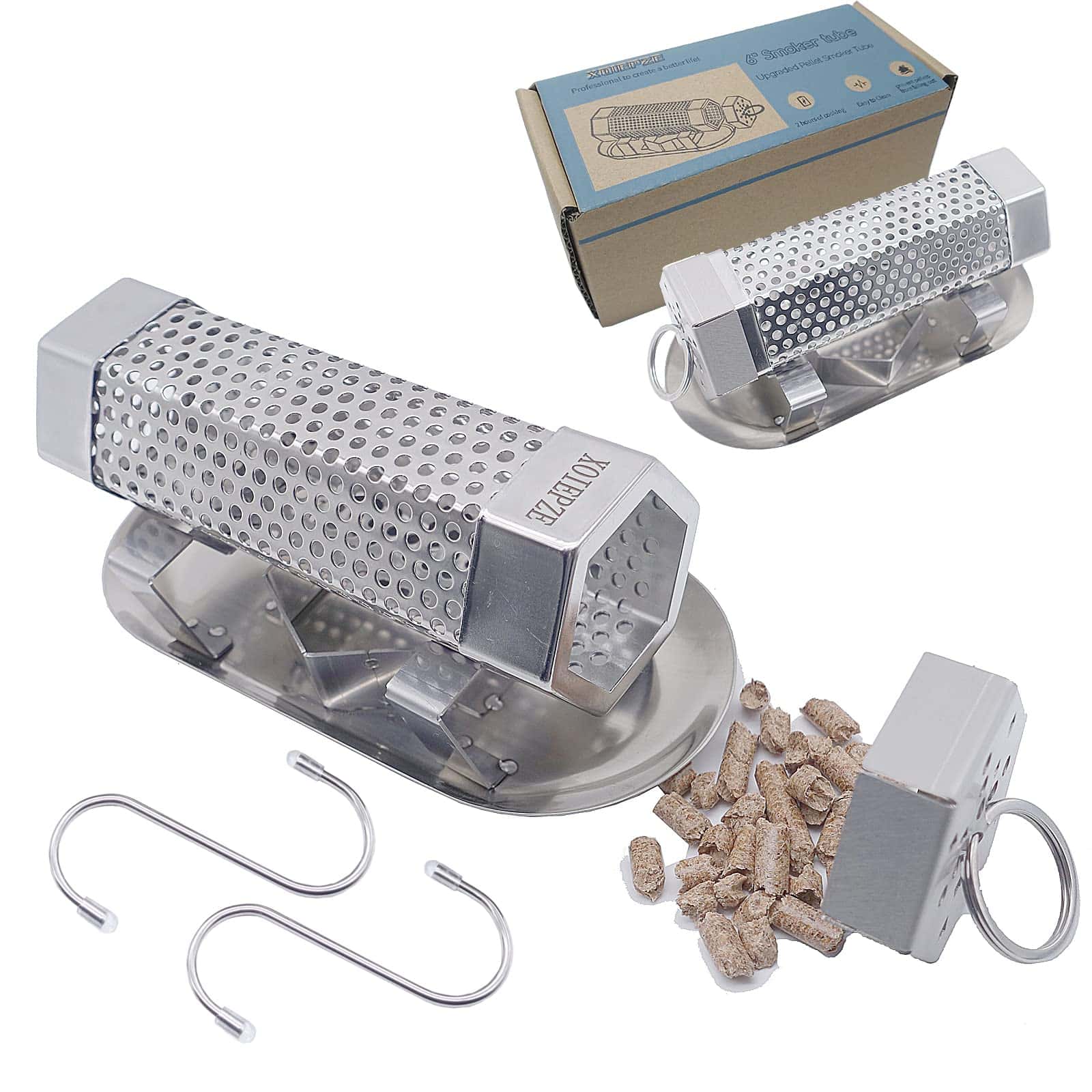 Tubo para ahumar de pellet XOIEPZE actualizado - 2.5 horas