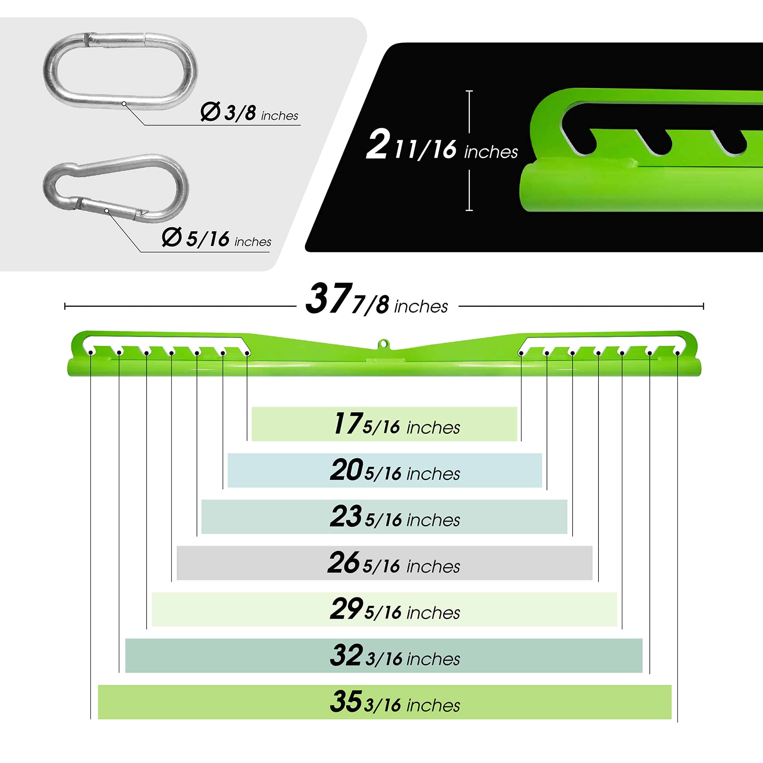 Barra de Tracción Larga Yes4All, Diseño de Siete Niveles de - Imagen 3