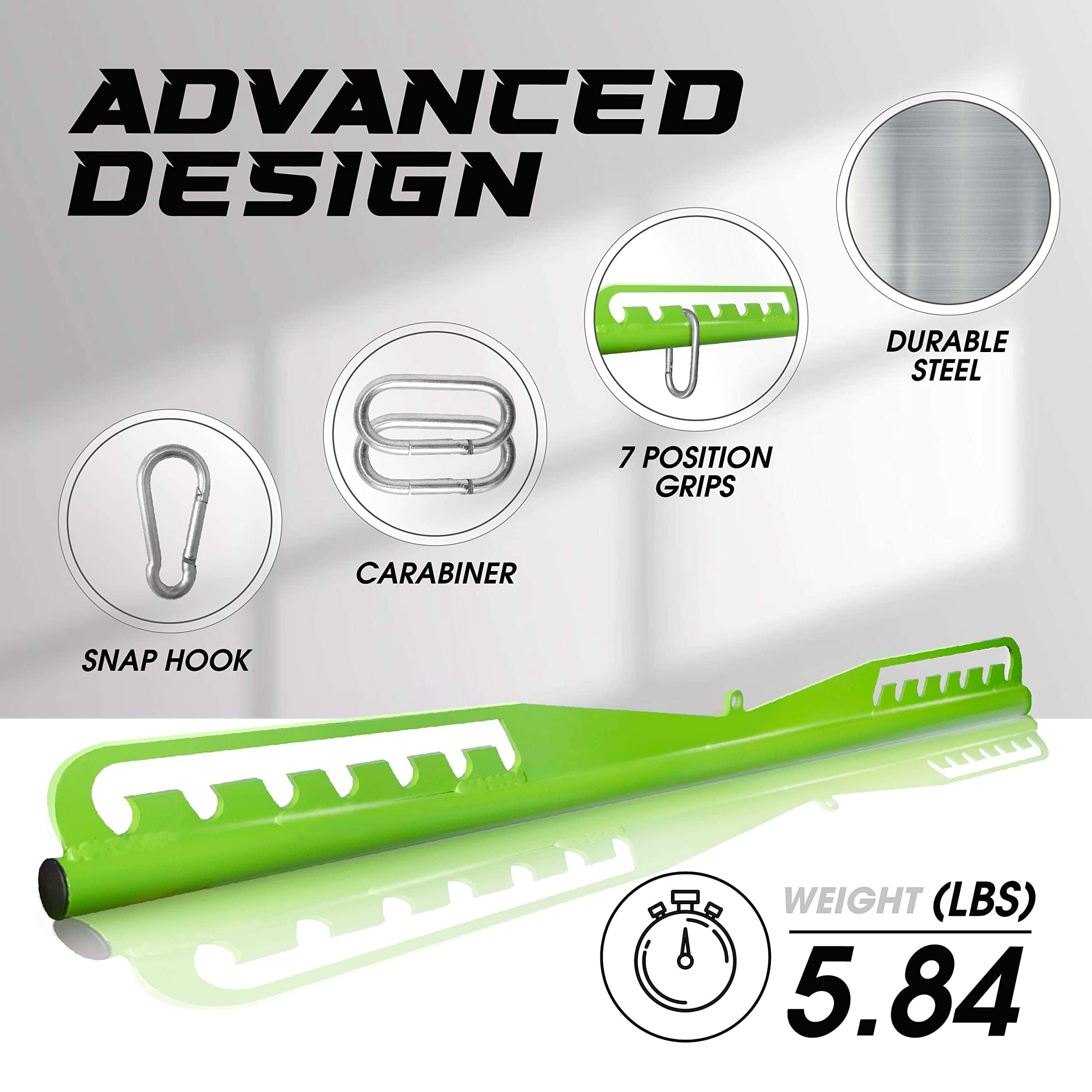 Barra de Tracción Larga Yes4All, Diseño de Siete Niveles de - Imagen 4