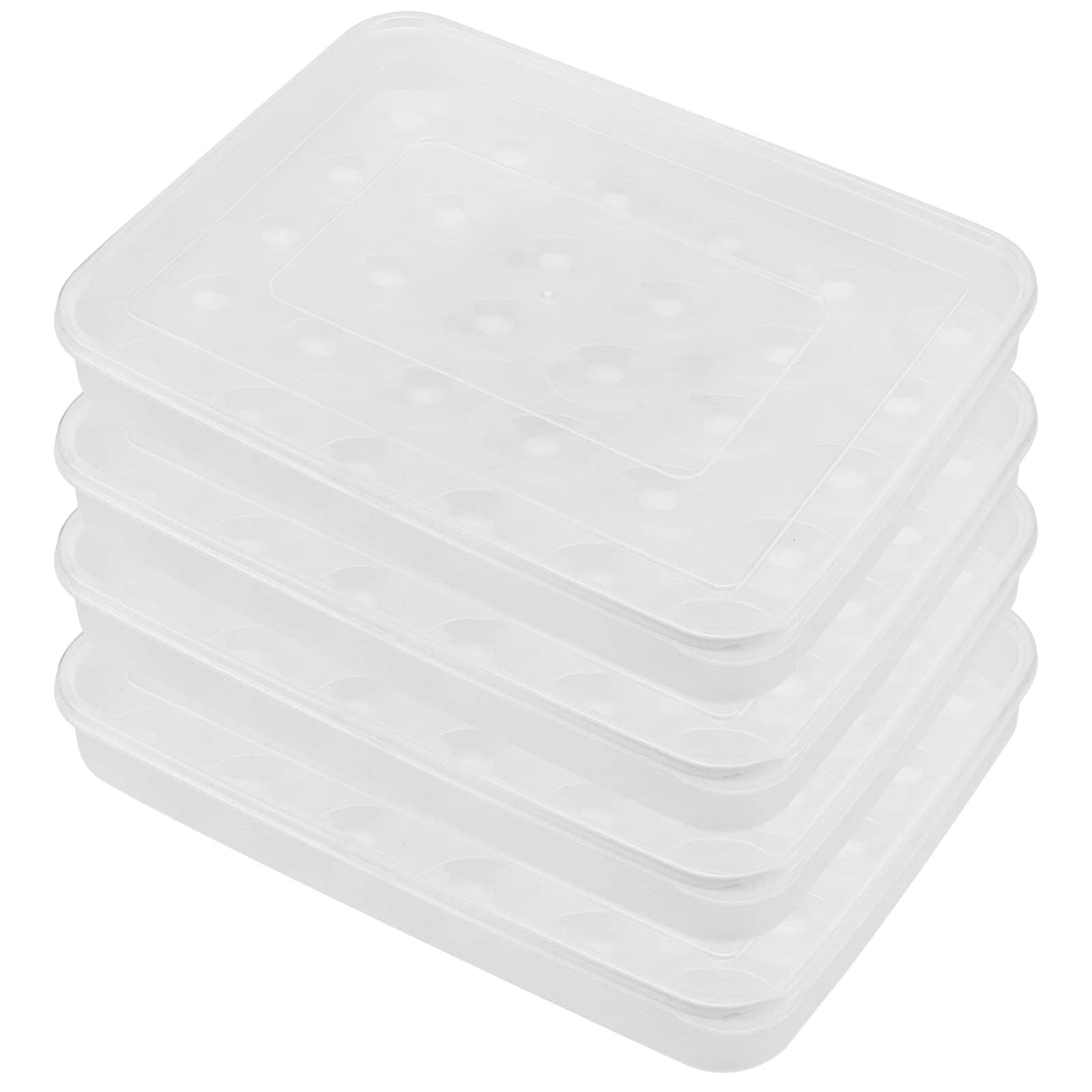 MUKLEI 4 Pack Contenedor para Huevos Rellenos con Tapa,