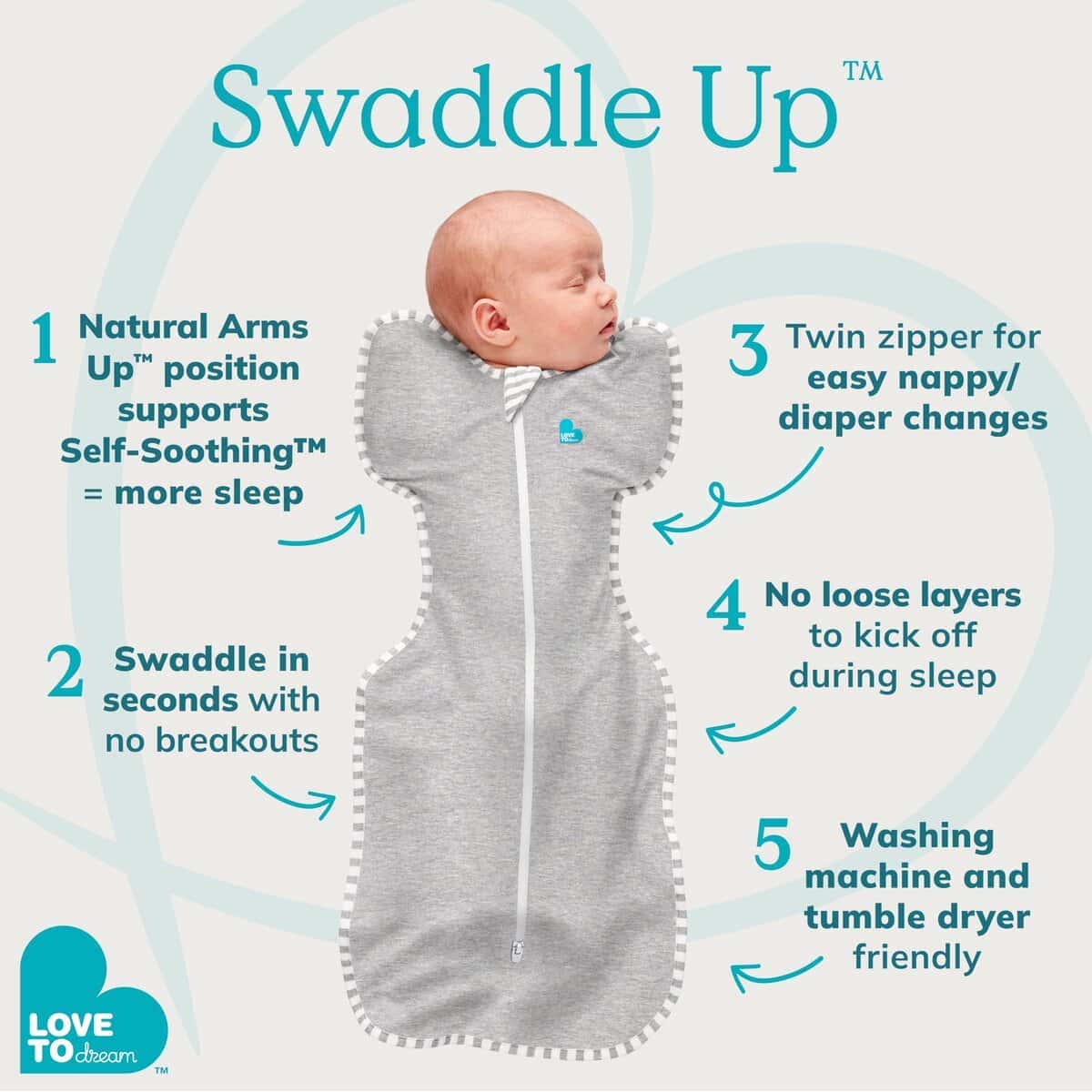 Saco de Dormir para Bebé Love to Dream, Swaddle UP - Imagen 3