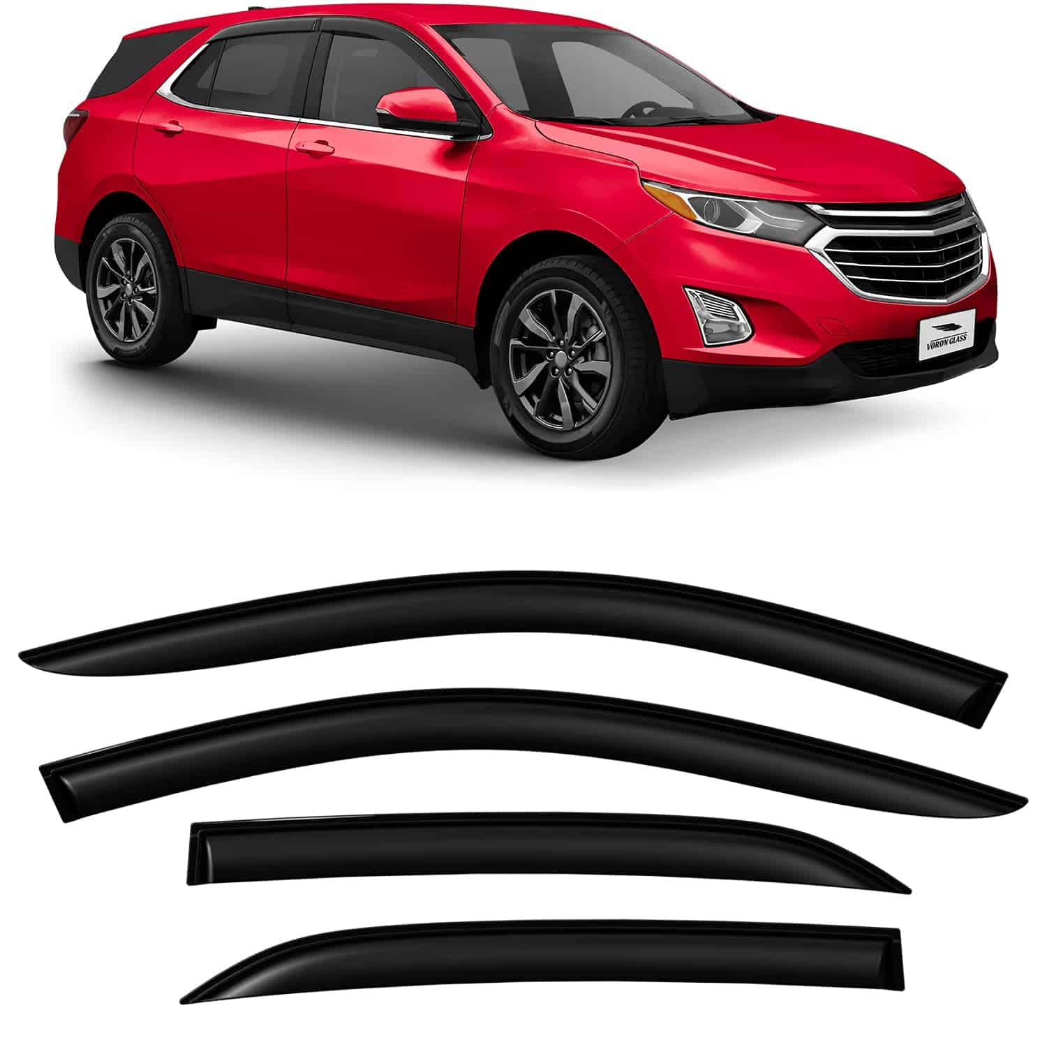 Voron Glass Deflectores de Lluvia Duraderos -Negro