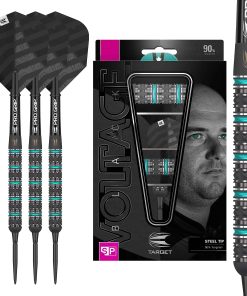 Set de Dardos de Punta de Acero Rob Cross Edición Negra 23G